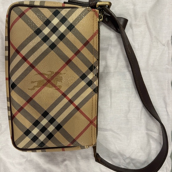 Burberry Tan and Brown Bag with Iconic Check Pattern - Picture 1 of 6